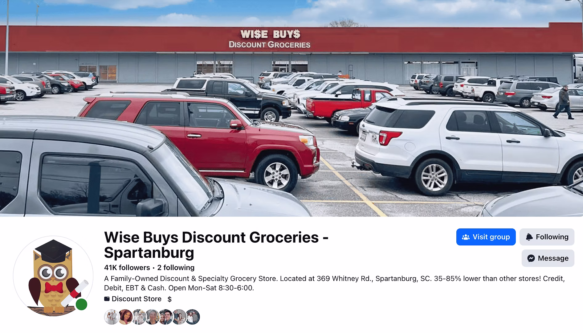 Wise Buys Discount Groceries Facebook page preview